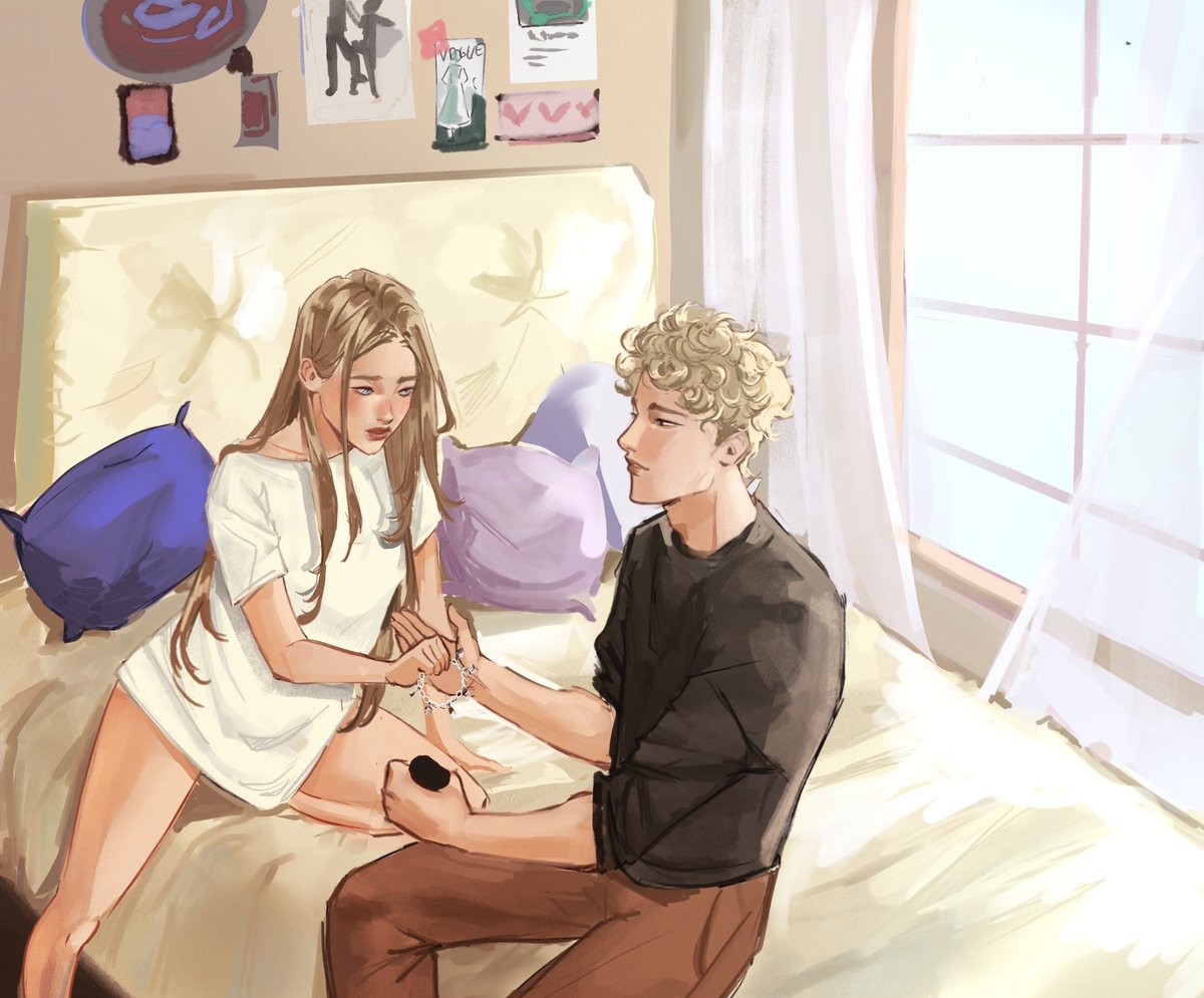 chrisIivias's tweet image. “The Gemini zodiac sign for your birthday, and the heart represents, well, you know. The book represents the one I know you're going to write one day, and the pill is so you remember to take yours.”
“The witch's broomstick?”
His lips twitched. “Because you're my little witch.”