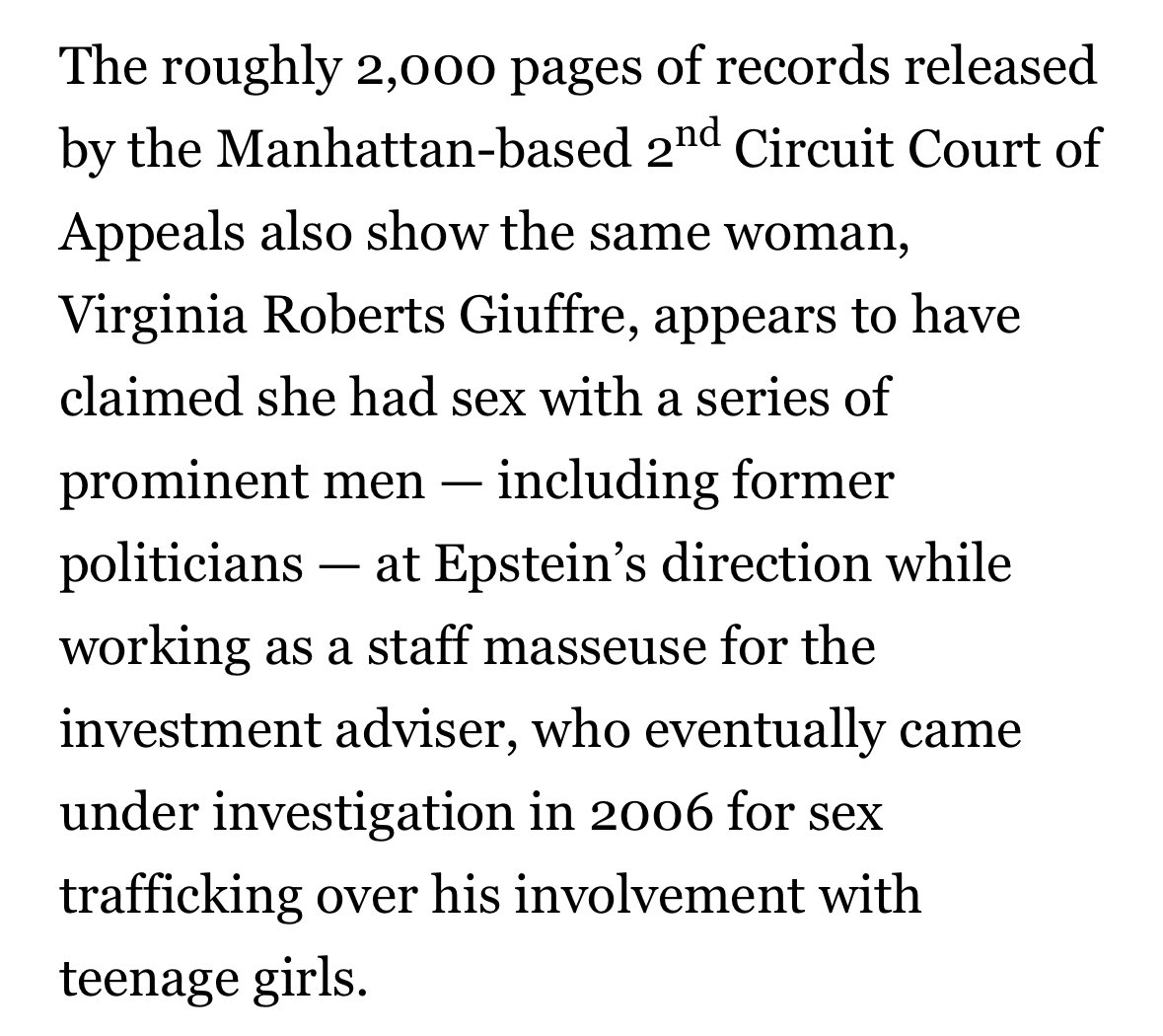 The Parasite Class (@trickfreee) on Twitter photo <a href="/Cernovich/">Cernovich</a> <a href="/AlanDersh/">Alan Dershowitz</a> <a href="/khadeeja_safdar/">Khadeeja Safdar</a> Epstein accuser Virginia Roberts Giuffre was one of the Trump employees Epstein poached from Trump, who was working as a spa employee at Mar-A-Lago <a href="/Cernovich/">Cernovich</a> <a href="/AlanDersh/">Alan Dershowitz</a> <a href="/khadeeja_safdar/">Khadeeja Safdar</a> Epstein accuser Virginia Roberts Giuffre was one of the Trump employees Epstein poached from Trump, who was working as a spa employee at Mar-A-Lago