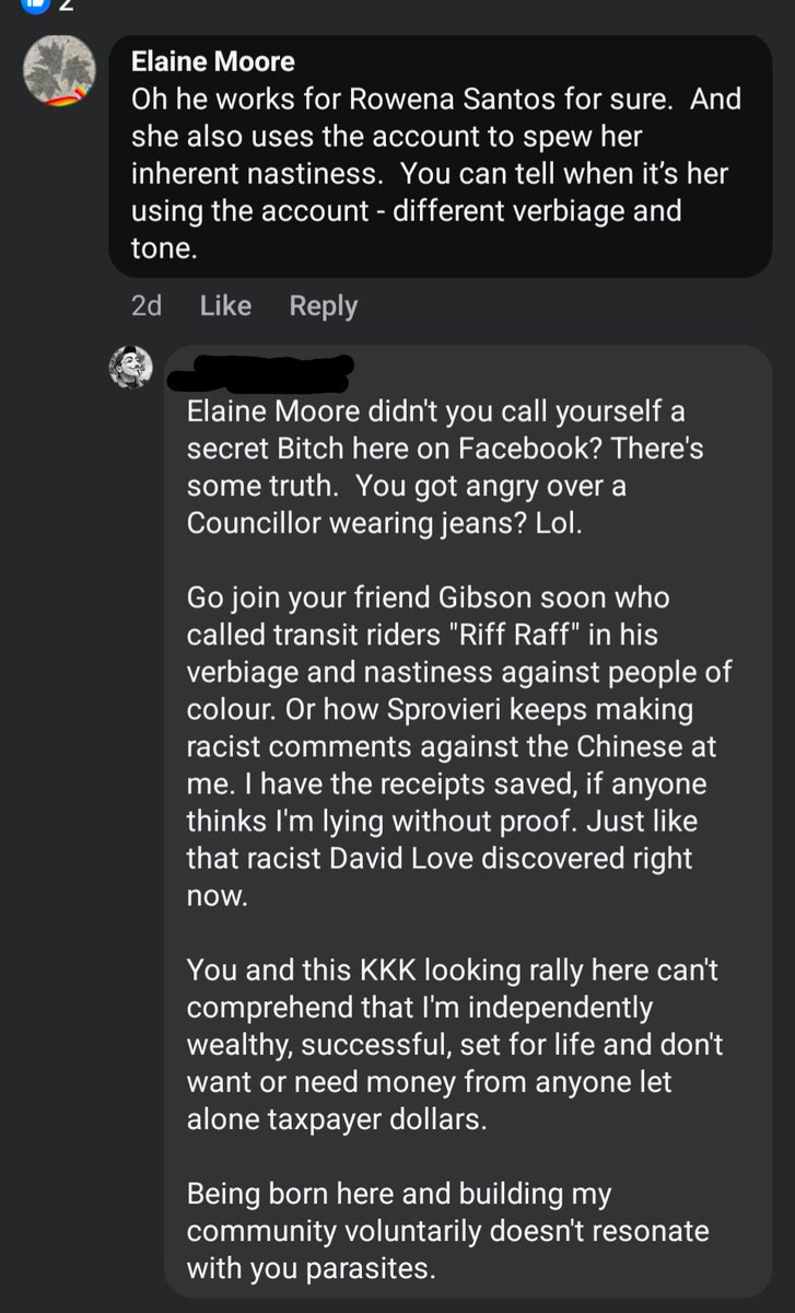 More @ElaineMooreR4 BS.

These morons claim defamation when they're clearing making up lies about me.

I pick up garbage for free in #Brampton. The old guard are the biggest pieces of garbage here. 

Countering groups of racists and regressives is a fulfilling hobby

 #brampoli
