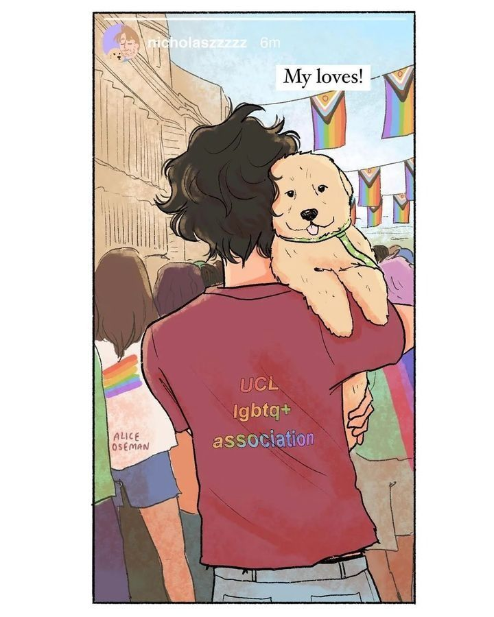 joesunshinee's tweet image. picture this: the ''main'' story ends, then those messages from years later fade in, then Charlie opens the door of an apartment and shouts “babe, I’m home” and Nick comes out with Daisy on his arms saying “Hi love, me and Daisy missed you today” giving Charlie a kiss.