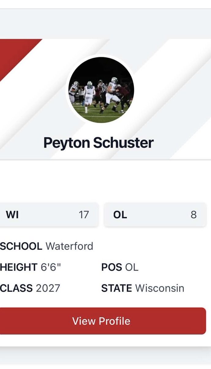 Peyton.Schuster (@peytoncschuster) on Twitter photo I am very blessed to be 17th overall in WI and 8th in OL. Thank you very much Coaches for helping me achieve this!!! <a href="/PrepRedzoneWI/">Prep Redzone Wisconsin</a> <a href="/MJ_NFLDraft/">Mark Johnson</a> <a href="/BrentThoen/">Brent Thoen</a> <a href="/Trevpye073/">Trevor Pye</a> I am very blessed to be 17th overall in WI and 8th in OL. Thank you very much Coaches for helping me achieve this!!! <a href="/PrepRedzoneWI/">Prep Redzone Wisconsin</a> <a href="/MJ_NFLDraft/">Mark Johnson</a> <a href="/BrentThoen/">Brent Thoen</a> <a href="/Trevpye073/">Trevor Pye</a>