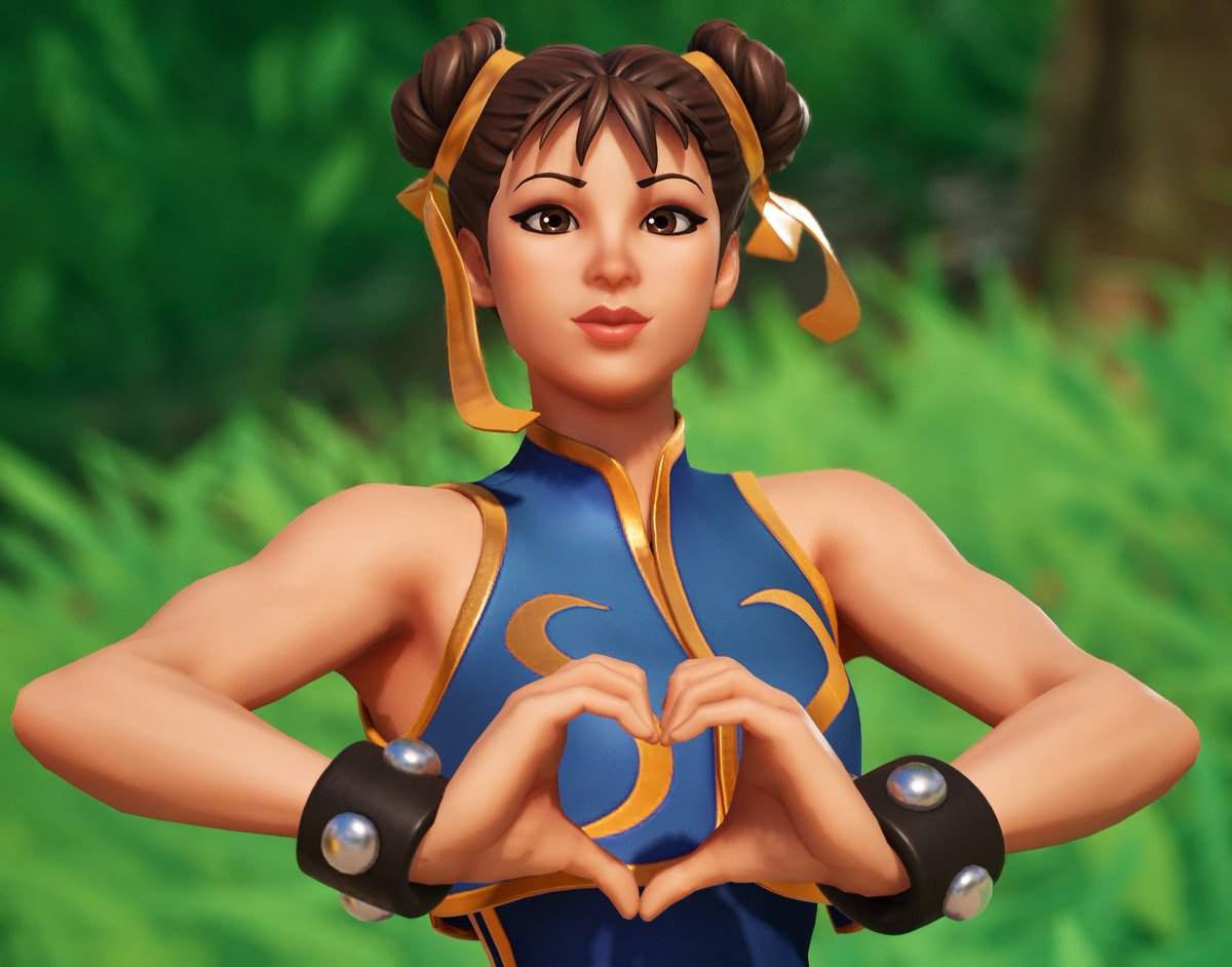 TemptedByHaze's tweet image. The queen of combos and confidence ✨️💙
#Fortnite #Fortography #FortniteArt #FortniteSuper #ChunLi #StreetFighter