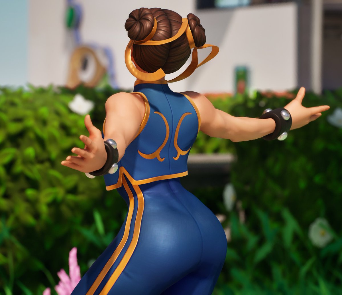 TemptedByHaze's tweet image. The queen of combos and confidence ✨️💙
#Fortnite #Fortography #FortniteArt #FortniteSuper #ChunLi #StreetFighter