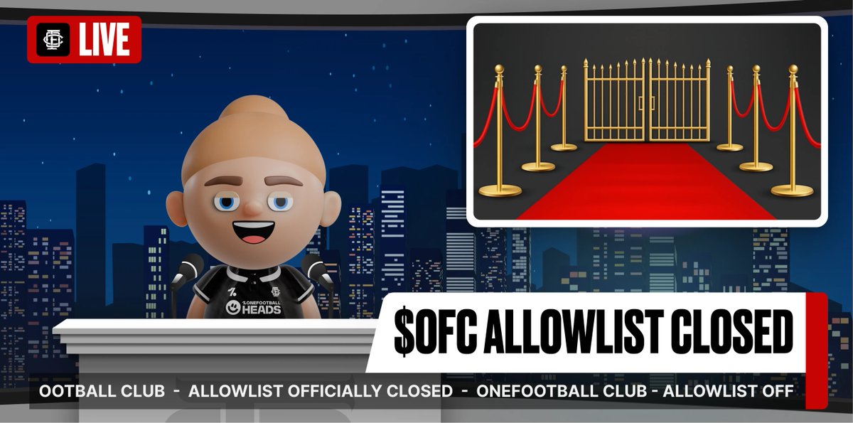 Allowlist is now closed 🔒

Missed your chance? Drop "⚽️" in the comments, we give away 25 guaranteed allowlist spots - once 👇