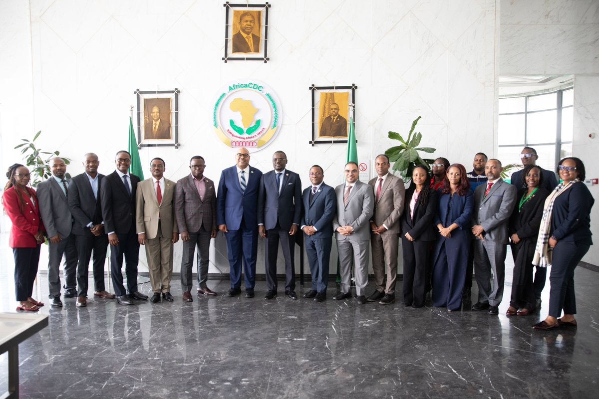 Honoured to welcome Hon. Ambassador Mahmoud Thabit Kombo, Tanzanian Foreign Minister (<a href="/mfa_tanzania/">MFA Tanzania</a>), to <a href="/AfricaCDC/">Africa CDC</a>.

We discussed our shared commitment to strengthening health security across the continent. The Minister acknowledged Africa CDC’s vital support to the Government