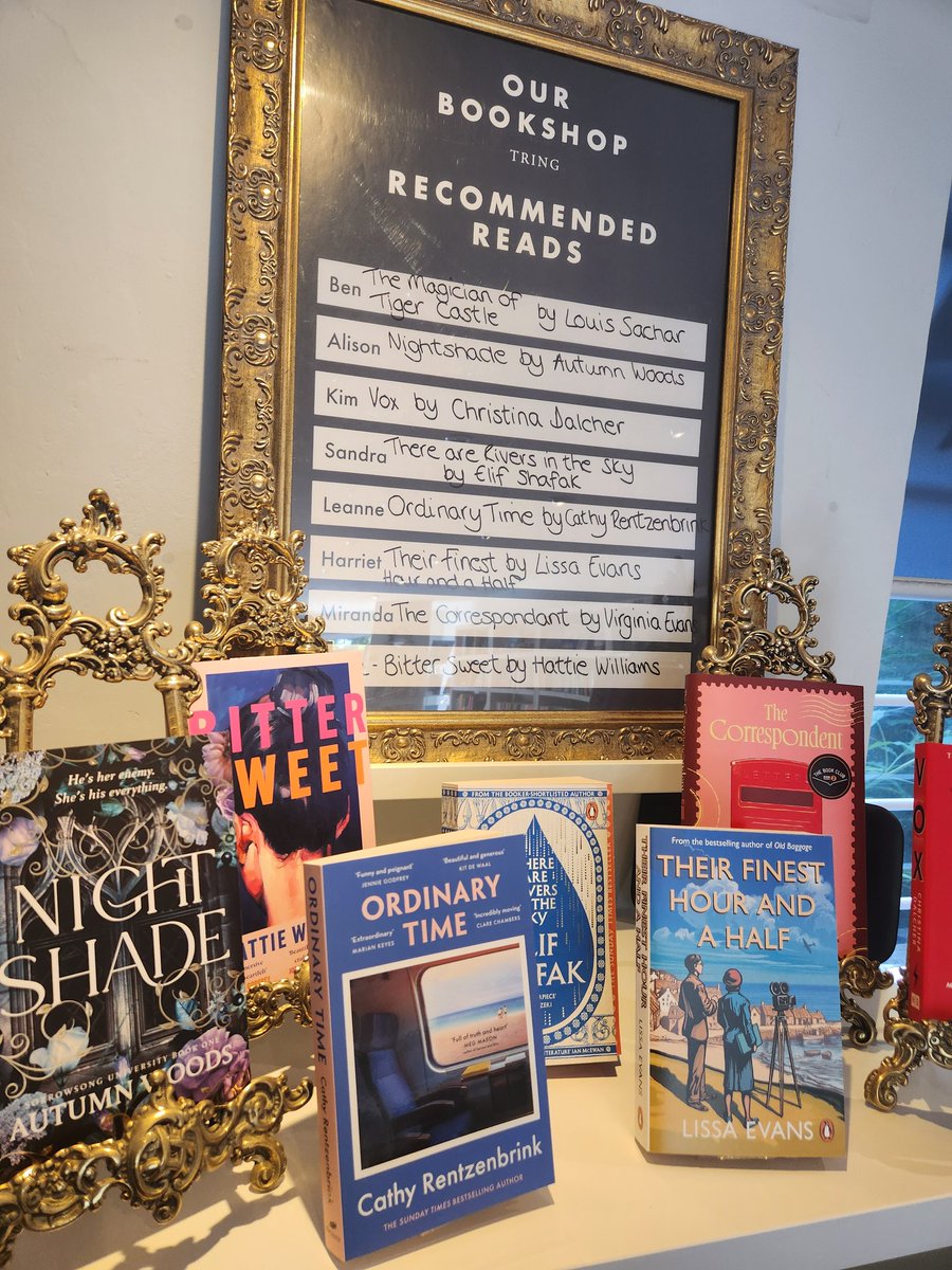 Our Bookshop in Tring (@our_bookshop) on Twitter photo We've updated our Recommended Reads board for the next month.
Here's the team's choices. All crackers!
<a href="/Elif_Safak/">Elif Shafak</a>
<a href="/CatRentzenbrink/">Cathy Rentzenbrink</a>
<a href="/LissaKEvans/">Lissa Evans</a>
<a href="/CV_Dalcher/">Christina Dalcher</a>
<a href="/hattieewilliams/">Hattie Williams</a>
#AutumnWoods
#VirginiaEvans
#LouisSachar We've updated our Recommended Reads board for the next month.
Here's the team's choices. All crackers!
<a href="/Elif_Safak/">Elif Shafak</a>
<a href="/CatRentzenbrink/">Cathy Rentzenbrink</a>
<a href="/LissaKEvans/">Lissa Evans</a>
<a href="/CV_Dalcher/">Christina Dalcher</a>
<a href="/hattieewilliams/">Hattie Williams</a>
#AutumnWoods
#VirginiaEvans
#LouisSachar