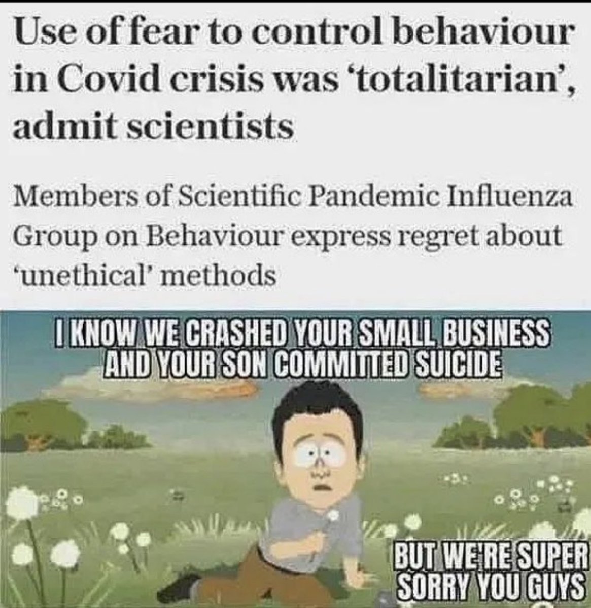 Too late for that.