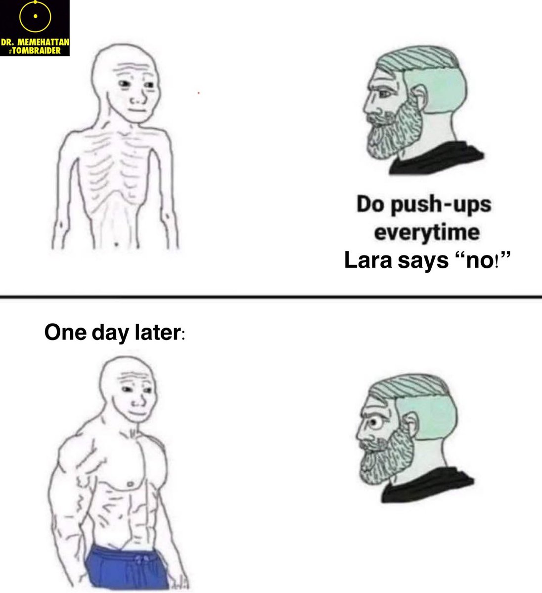 DrMemehattan's tweet image. Follow my simple one step fitness programme. 💪 

#TombRaider #LaraCroft