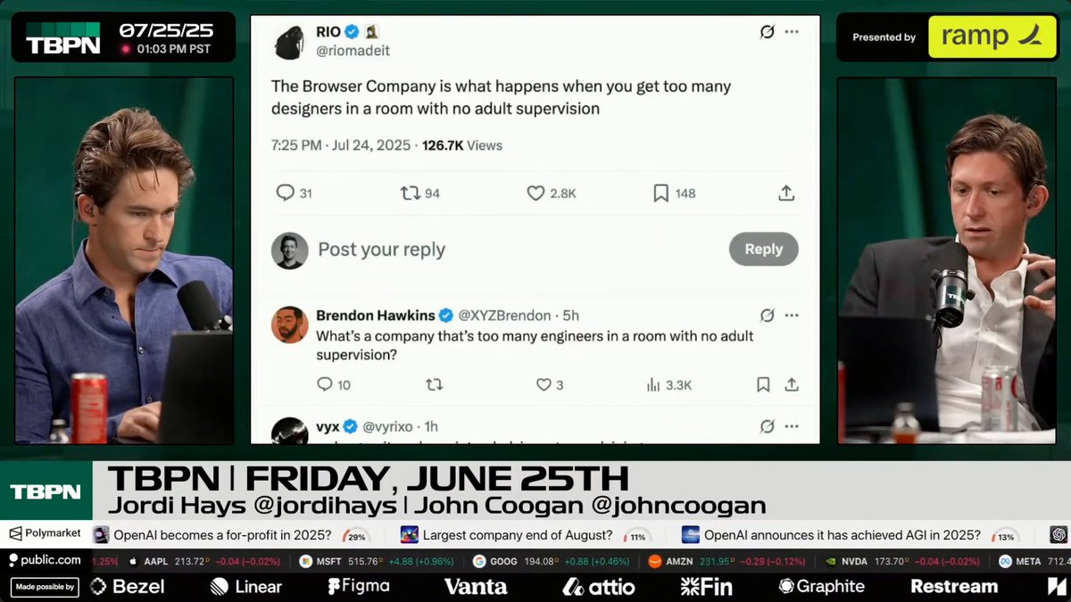 why didn't anyone tell me I made TBPN last week