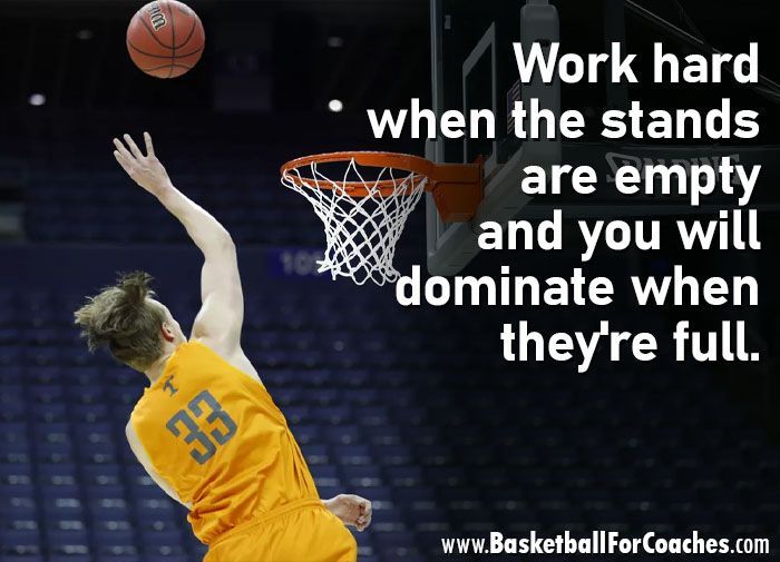 BballCoachMac's tweet image. Work hard when the stands are empty and you will dominate when they're full.