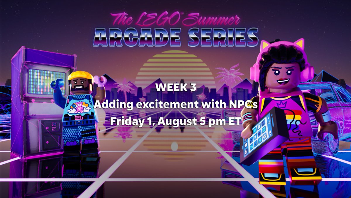 The LEGO® Summer Arcade Series
Week 3 - NPCs and Prototype Reviews

This Friday, join us as the LEGO team dives into LEGO NPCs behaviour and reviews some of the game prototypes from participants. 👇

#ad