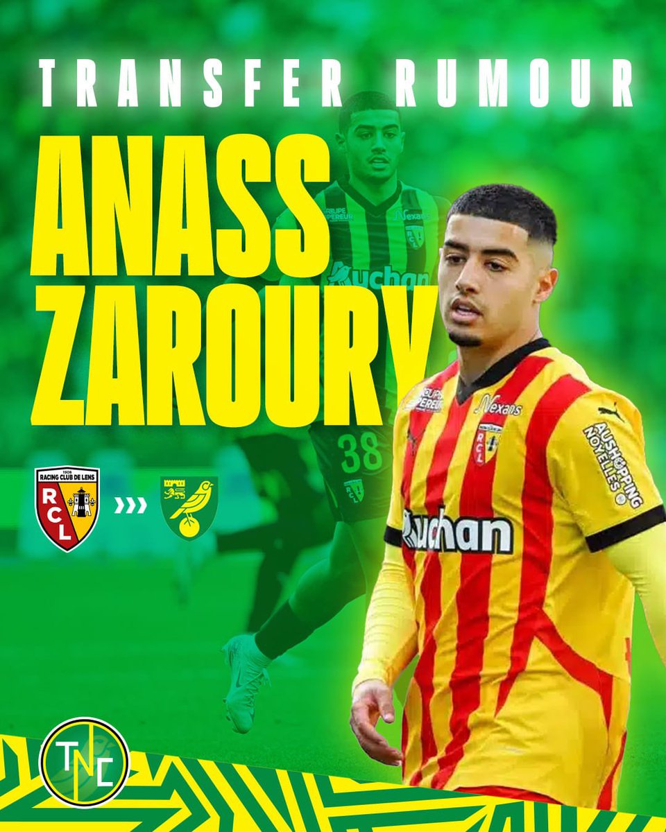 🔰 𝙍𝙐𝙈𝙊𝙐𝙍 👀

Norwich City are one of several clubs that are ‘attentive to the situation’ of Anass Zaroury 🇲🇦 at Lens 🇫🇷

Would you like to see this one happen, yellows❓

#NCFC 🗞️ lequipe