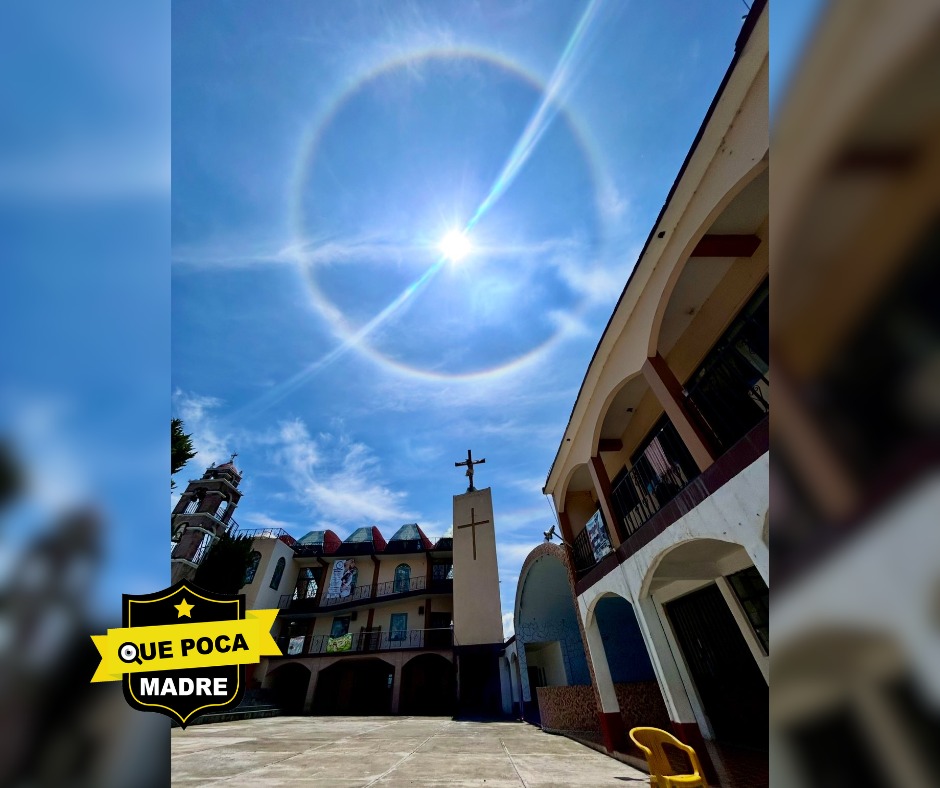 QuePocaMadre_Mx's tweet photo. ☀✝‼MAJESTUOSO‼🙏 COMO SI FUERA UN MENSAJE CELESTIAL 📸

🤳#ReporteCiudadano  

🗣Buenas tardes, quisiera compartir estas bellas imágenes que capturan un hermoso aro solar en el Calvario de #SanPedroTultepec, en #Lerma @Edomex. Simplemente hermoso

#iglesiacatolica #solar #fotoviral #lermadevillada #Edomex #lugaresparavisitar #lunesdemotivacion