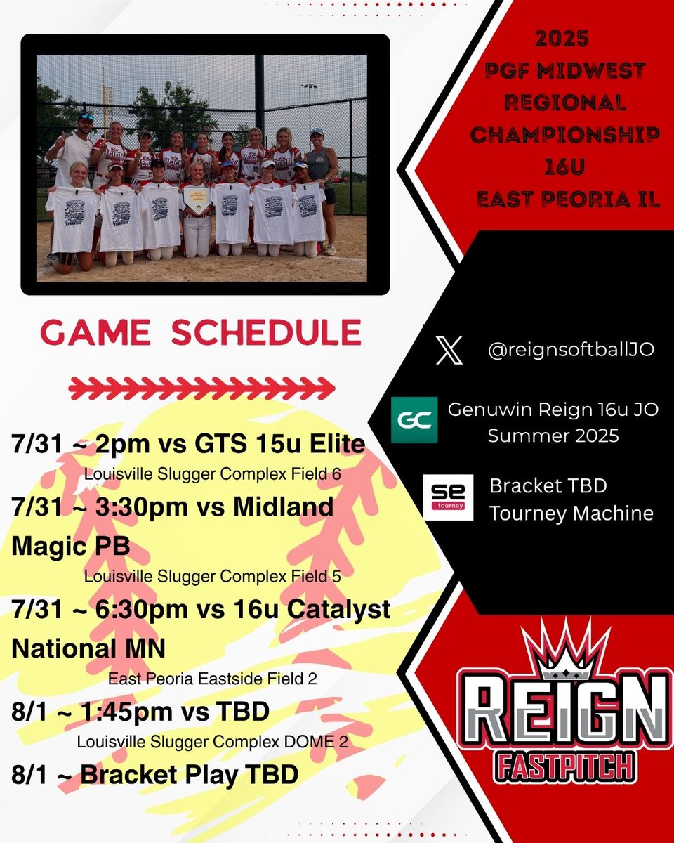 Mia Havrilla (@miahavrilla10) on Twitter photo Last tournament of the season! Come check us out in Peoria IL
<a href="/reignsoftballJO/">GenuWinReign16uJO</a>
<a href="/GenuWinReign/">GenuWin Reign</a>
<a href="/PGFnetwork/">PGF</a>
<a href="/D1Softball/">D1Softball</a>
<a href="/Vol_Softball/">Tennessee Softball</a>
<a href="/NCAASoftball/">NCAA Softball</a>
<a href="/Softball_ONU/">Olivet Nazarene Softball</a>
<a href="/NCAASoftball/">NCAA Softball</a>
<a href="/tagupSoftball/">tagup</a>
<a href="/ExtraInningSB/">EXTRA INNING SOFTBALL</a>
<a href="/DePaulSB/">DePaul Softball</a>
<a href="/SLSanders20/">Stephanie Sanders</a>
<a href="/SBRRetweets/">Softball Recruiting Reposts</a>
<a href="/fastpitchwatch/">Fastpitch Watch</a>
<a href="/TopPreps/">SPORTS NEWS, VIDEOS, GRAPHICS, EXPOSURE & MORE</a> Last tournament of the season! Come check us out in Peoria IL
<a href="/reignsoftballJO/">GenuWinReign16uJO</a>
<a href="/GenuWinReign/">GenuWin Reign</a>
<a href="/PGFnetwork/">PGF</a>
<a href="/D1Softball/">D1Softball</a>
<a href="/Vol_Softball/">Tennessee Softball</a>
<a href="/NCAASoftball/">NCAA Softball</a>
<a href="/Softball_ONU/">Olivet Nazarene Softball</a>
<a href="/NCAASoftball/">NCAA Softball</a>
<a href="/tagupSoftball/">tagup</a>
<a href="/ExtraInningSB/">EXTRA INNING SOFTBALL</a>
<a href="/DePaulSB/">DePaul Softball</a>
<a href="/SLSanders20/">Stephanie Sanders</a>
<a href="/SBRRetweets/">Softball Recruiting Reposts</a>
<a href="/fastpitchwatch/">Fastpitch Watch</a>
<a href="/TopPreps/">SPORTS NEWS, VIDEOS, GRAPHICS, EXPOSURE & MORE</a>
