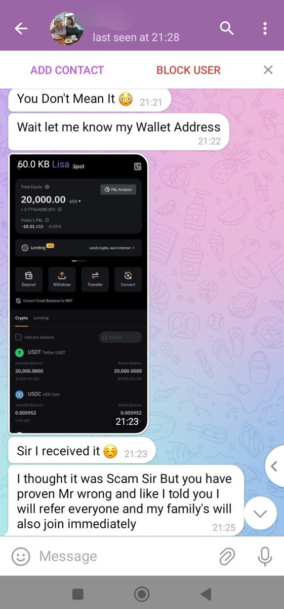 ATTENTION ATTENTION❗️❗️

HELLO TEAM🤝

For new members who want to join our investors team and doesn't know how to setup a wallet should contact ADMIN for guide.

DETAILS REQUIRED :
👇
NAME
EMAIL ADDRESS
COUNTRY OF RESIDENCE
BTC OR USDT WALLET ADDRESS FOR RECEIVING RETURNS