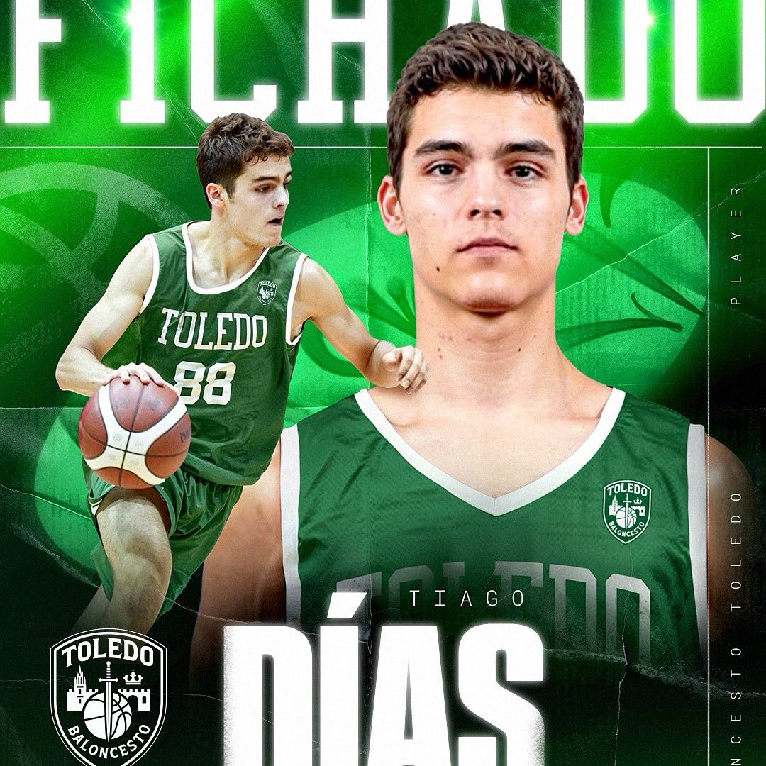 CompeticionFEB's tweet photo. 🚨 Mercado #SegundaFEB: El joven portugués Tiago Días se incorpora al @cb_toledo2025

▶️ Llega tras la conquista del ascenso el pasado curso en las filas del @BahiaSanAgustin

🗓️  2004 | 📏 1,88 m.
⛹️‍♂️ Base | 🌍 Portugués

📝 Más información ⬇
https://t.co/yO0iPmawWr https://t.co/AG4RQknBnt