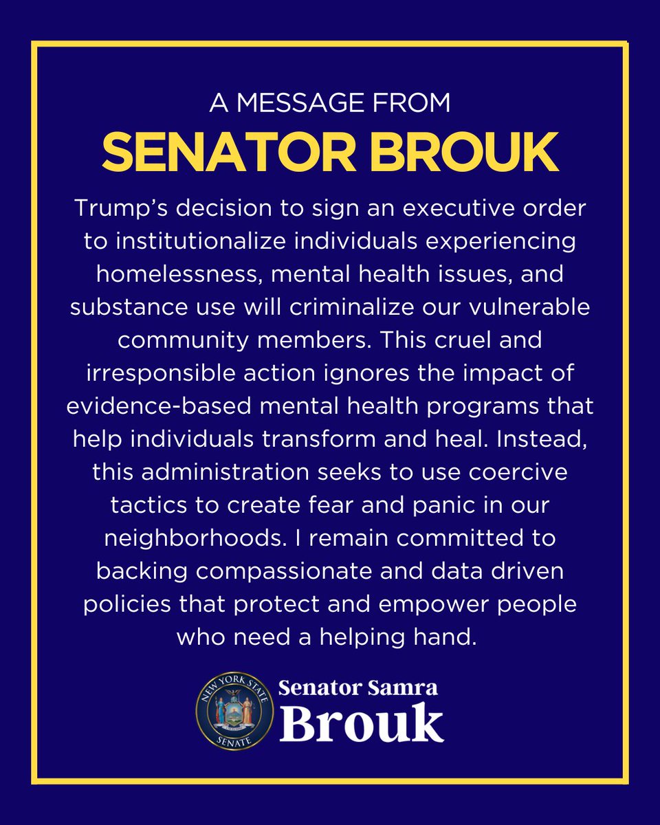 My statement on Trump's executive order on homelessness.