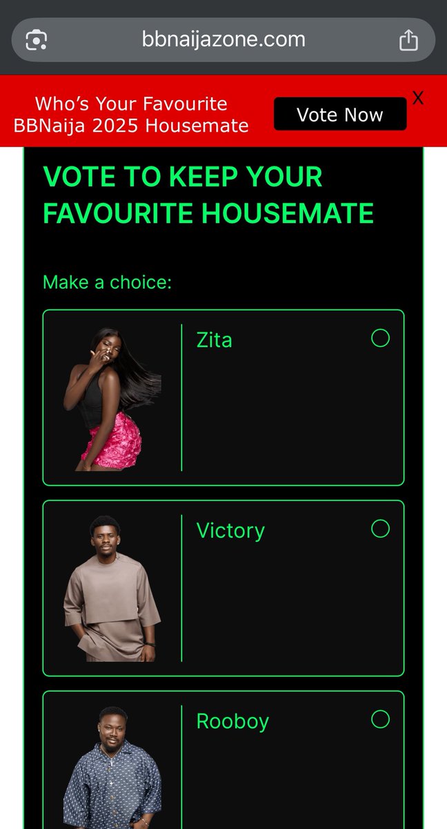 Vote Now! for Your Favourite Housemate to Stay in the House
👇👇👇
bbnaijazone.com/vote-now-bbnai…

#bbnaijaS10
#BBNaija10 
#bbnaija
