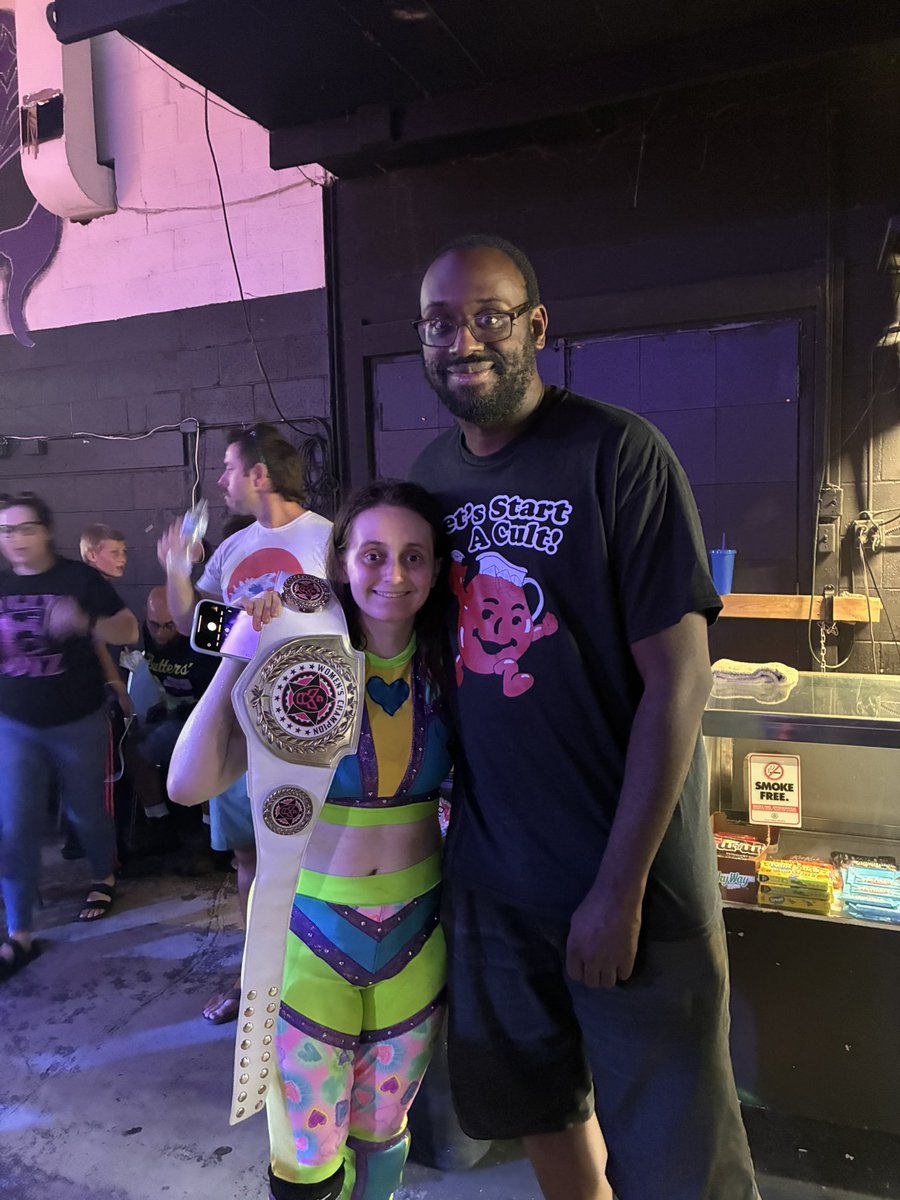 KennyisChillin's tweet image. Despite the circumstances, @alliewrestles is still bestie 2 belts. I think we all know who wants to be the next challenger.