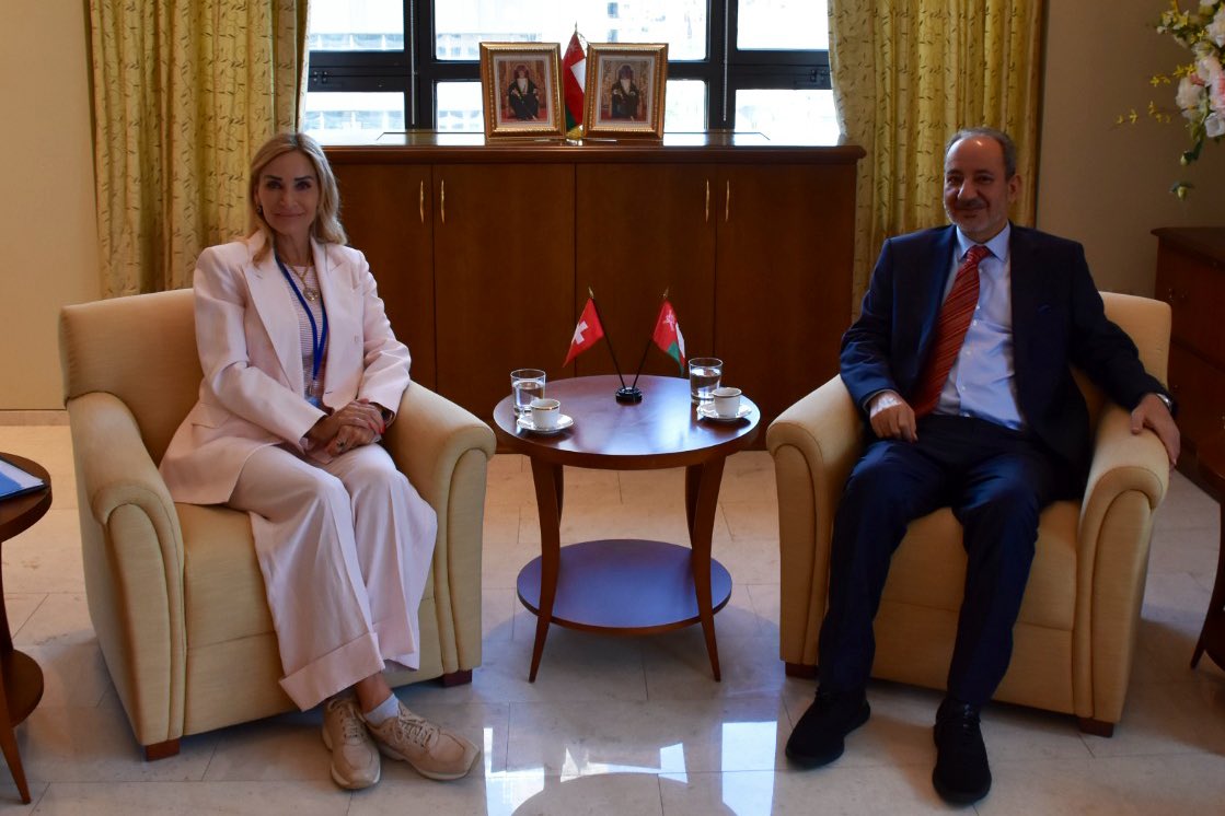 Real pleasure to meet with 🇴🇲 #Oman Ambassador at large H.E. Sheikh Abdulaziz bin Abdullah bin Zaher Al Hinai and discuss the importance of the UN Conference to define practical steps towards the implementation of the two State solution, based on international law.