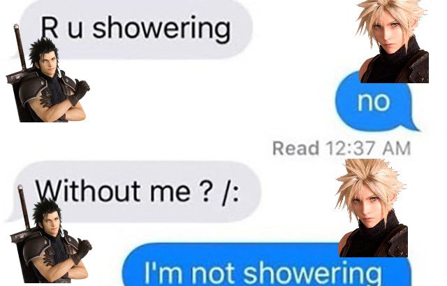 CloudfanStrife's tweet image. Washing that Buster Sword #zackfair #cloudstrife #FF7