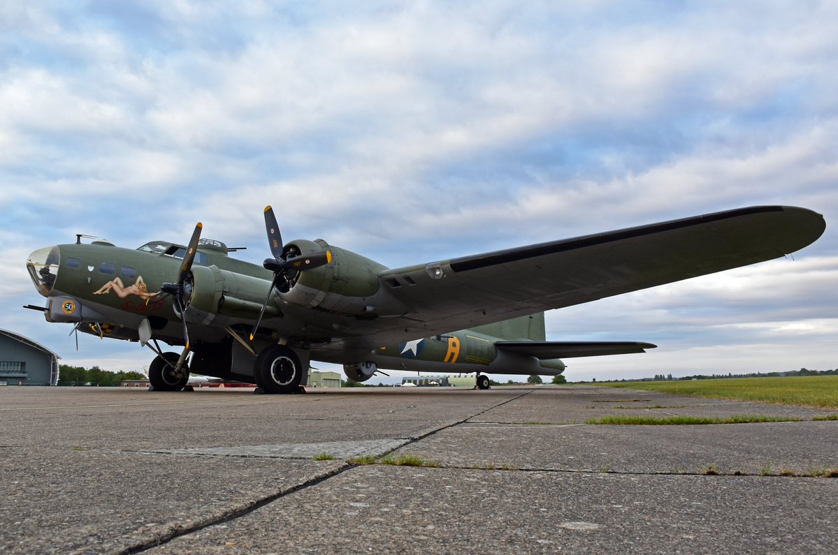 B-17G 'Sally B' in the evening light last week.