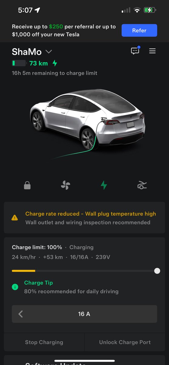 Sharatsays2's tweet image. 🚨 Attention Tesla owners charging at home:
If you’re seeing the “Charge rate reduced – Wall plug temperature high” alert, do NOT ignore it. I had the same issue where the charge rate dropped and plug temperature spiked. Recently, a house in Dallas caught fire due to this very…