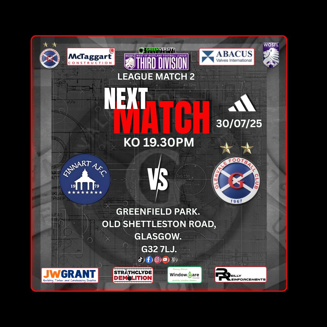 Glenvale AFC (@glenvaleafc67) on Twitter photo The lads are on their travels again this mid week! Next up...
Finnart AFC!๐ฅโฌ๏ธ <a href="/FinnartstarWOS/">Finnart Star WOS</a> The lads are on their travels again this mid week! Next up...
Finnart AFC!๐ฅโฌ๏ธ <a href="/FinnartstarWOS/">Finnart Star WOS</a>