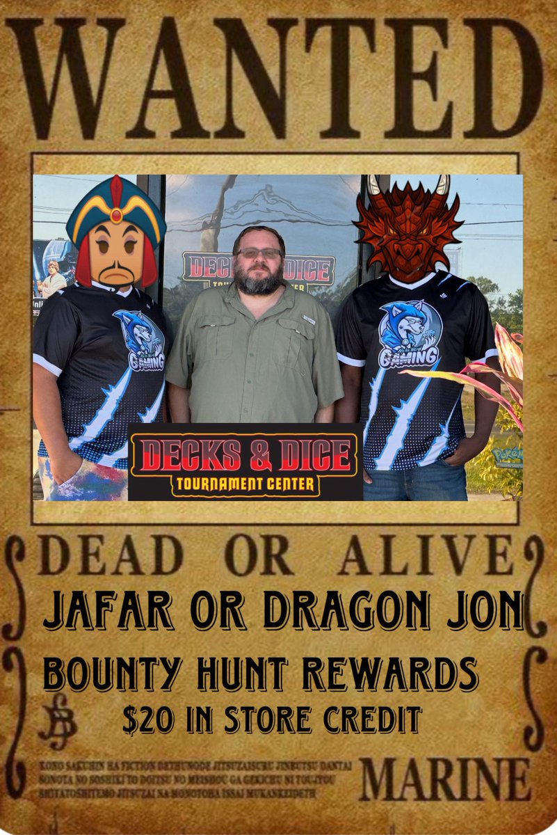 Alpha JBO (@alphajbojafar) on Twitter photo Catch me and <a href="/dragonjonz/">Dragonjonz</a> at ours sponsors card shop decks and dices as bounties let see if you guys got what itβs take to take out the Jafar guy and dragon
List down here
tcg.ravensburgerplay.com/events/160636
#lorcana #Disney #disneylorcana #tcg #setchamp #meta Catch me and <a href="/dragonjonz/">Dragonjonz</a> at ours sponsors card shop decks and dices as bounties let see if you guys got what itβs take to take out the Jafar guy and dragon
List down here
tcg.ravensburgerplay.com/events/160636
#lorcana #Disney #disneylorcana #tcg #setchamp #meta