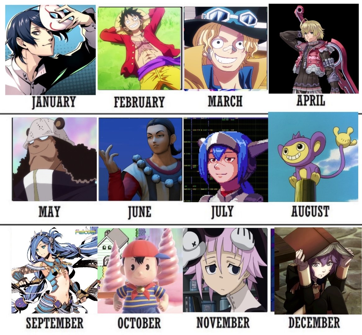 JabariExists's tweet image. favorite character birthday month thing
