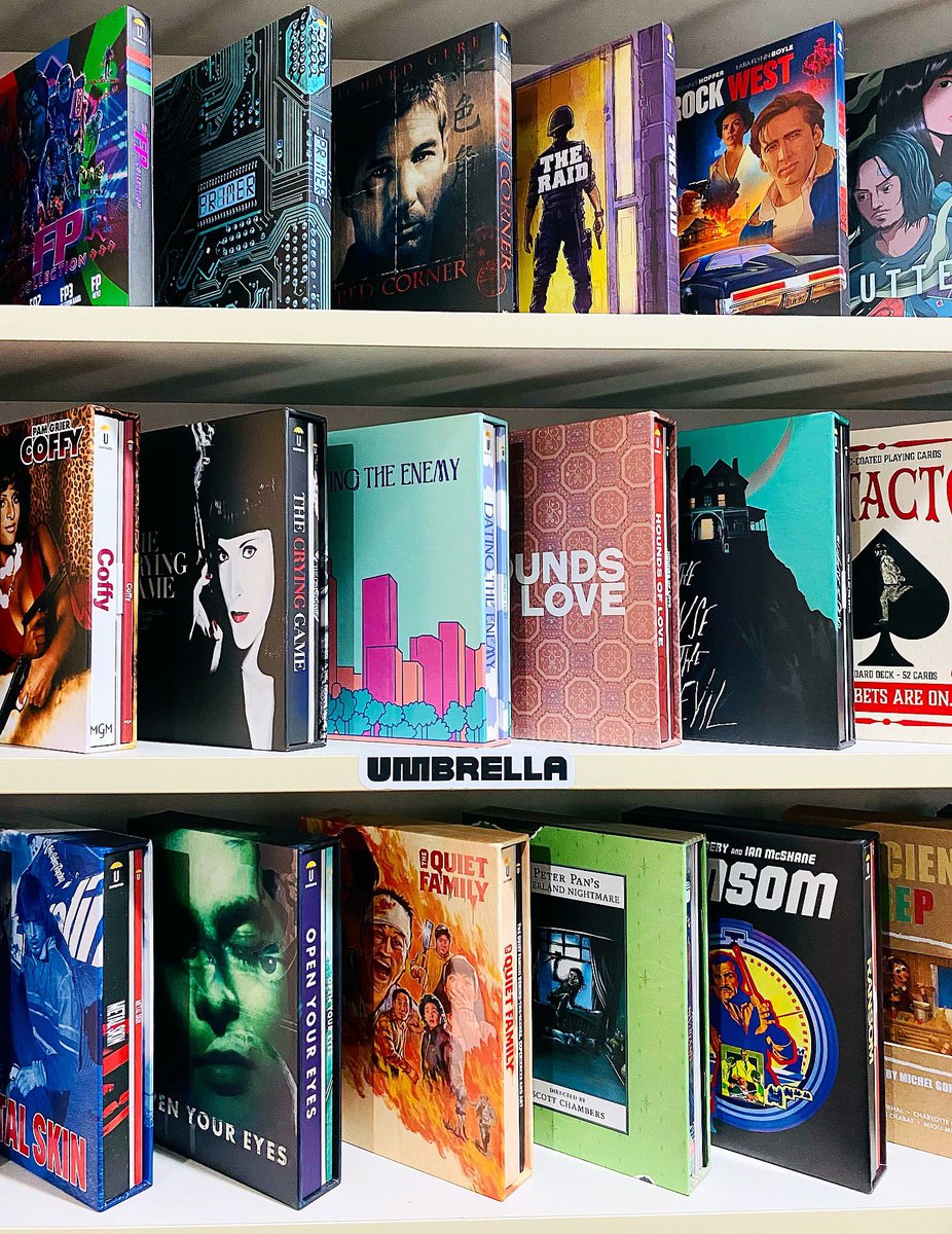 walkdenent's tweet image. 🎬 How can I not display them like this?! Umbrella titles look too good to keep tucked away. From stunning artwork to rare gems and cult favourites—this collection deserves the spotlight!
#Umbrella #Bluray #WalkdenEntertainment #PhysicalMedia #CollectorsDisplay @UmbrellaEnt