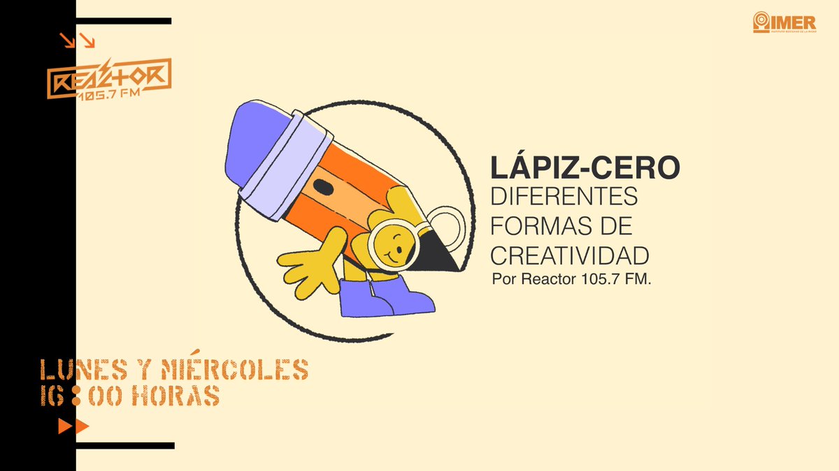 Reactor105's tweet image. #GeneraciónR ✏🗒️ Ya está al aire el equipo de @Lapiz_Cero_   con muchas rolas y temas divertidos para compartir esta tarde de 16 a 18 horas.