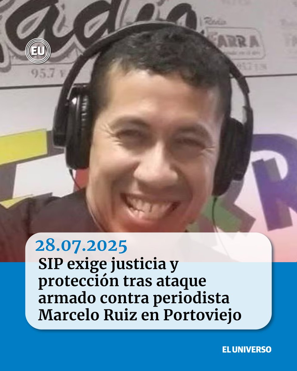 eluniversocom's tweet image. SIP exige justicia y protección tras ataque armado contra periodista #MarceloRuiz en #Portoviejo ow.ly/QXTb50Wwp9s
