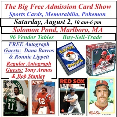 cardboardpromotions (@cardshowsma) on Twitter photo This Saturday at the <a href="/SolomonPondMall/">Solomon Pond Mall</a> -- Big 96 Vendor Table Sports Card & Pokemon Show, free admission, 4 Autograph Guests including 2 free ones ! cardboardpromotions.com This Saturday at the <a href="/SolomonPondMall/">Solomon Pond Mall</a> -- Big 96 Vendor Table Sports Card & Pokemon Show, free admission, 4 Autograph Guests including 2 free ones ! cardboardpromotions.com