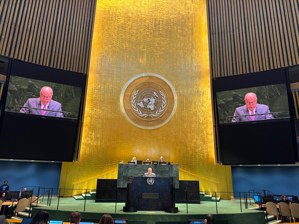 O Ministro Mauro Vieira participou, hoje, na sede da ONU, em Nova York, da Conferência Internacional para a Solução Pacífica da Questão da Palestina e a Implementação da Solução de Dois Estados.