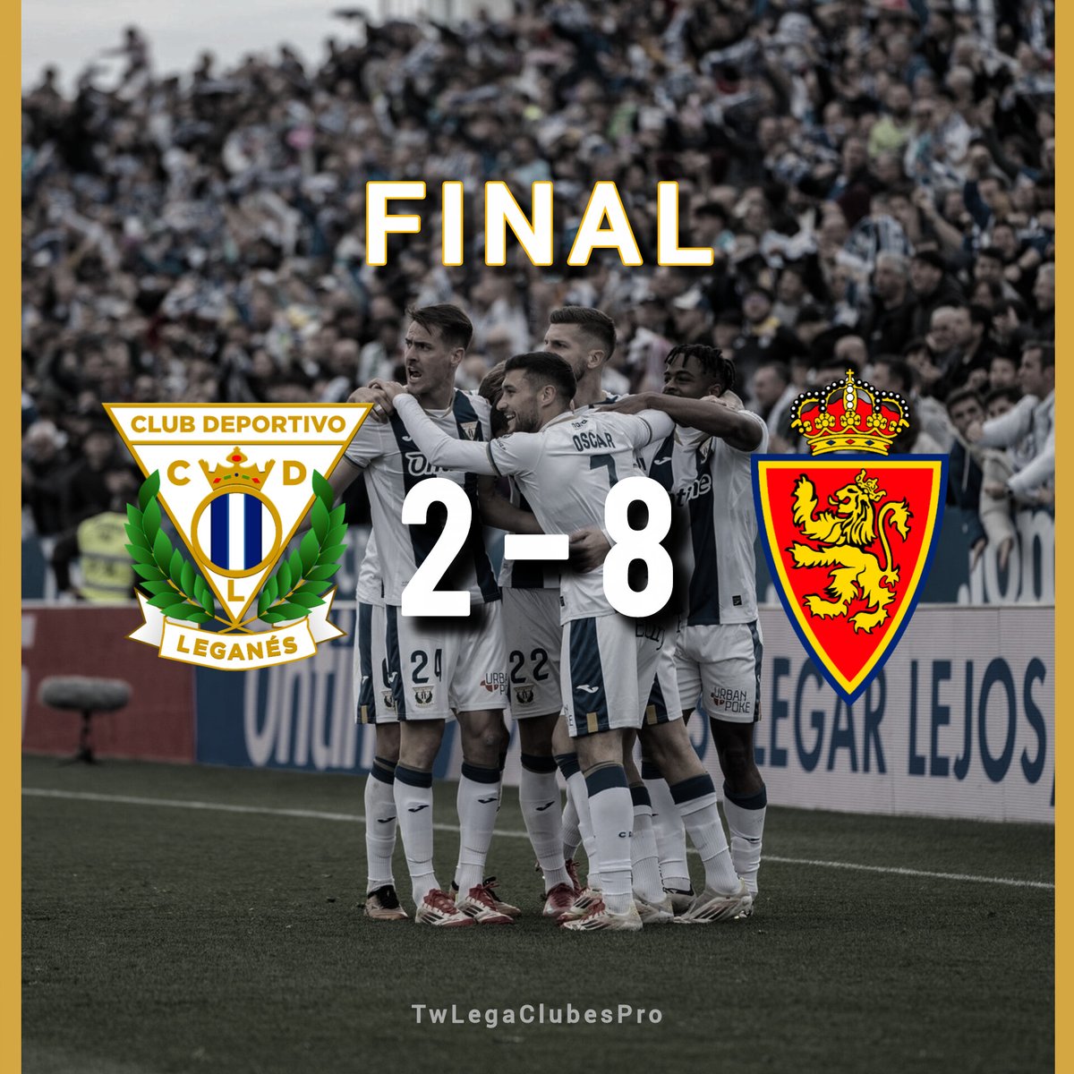 TwLegaClubesPro's tweet image. ⏹️ Termina el encuentro de ida.
⏳ 90' | 2-8 #LeganésZaragoza
#KLProLeague