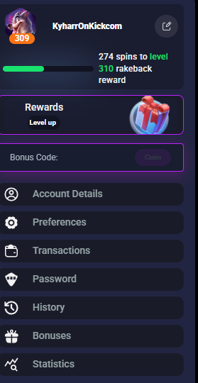 gonna drop some Metaspin balance $$$ for people under the code, Like + RT + comment a screenshot of your account like the one on this post  

if you need an account, you can sign up here with code Kyharr ❤️metaspins.com/?ref=Kyharr