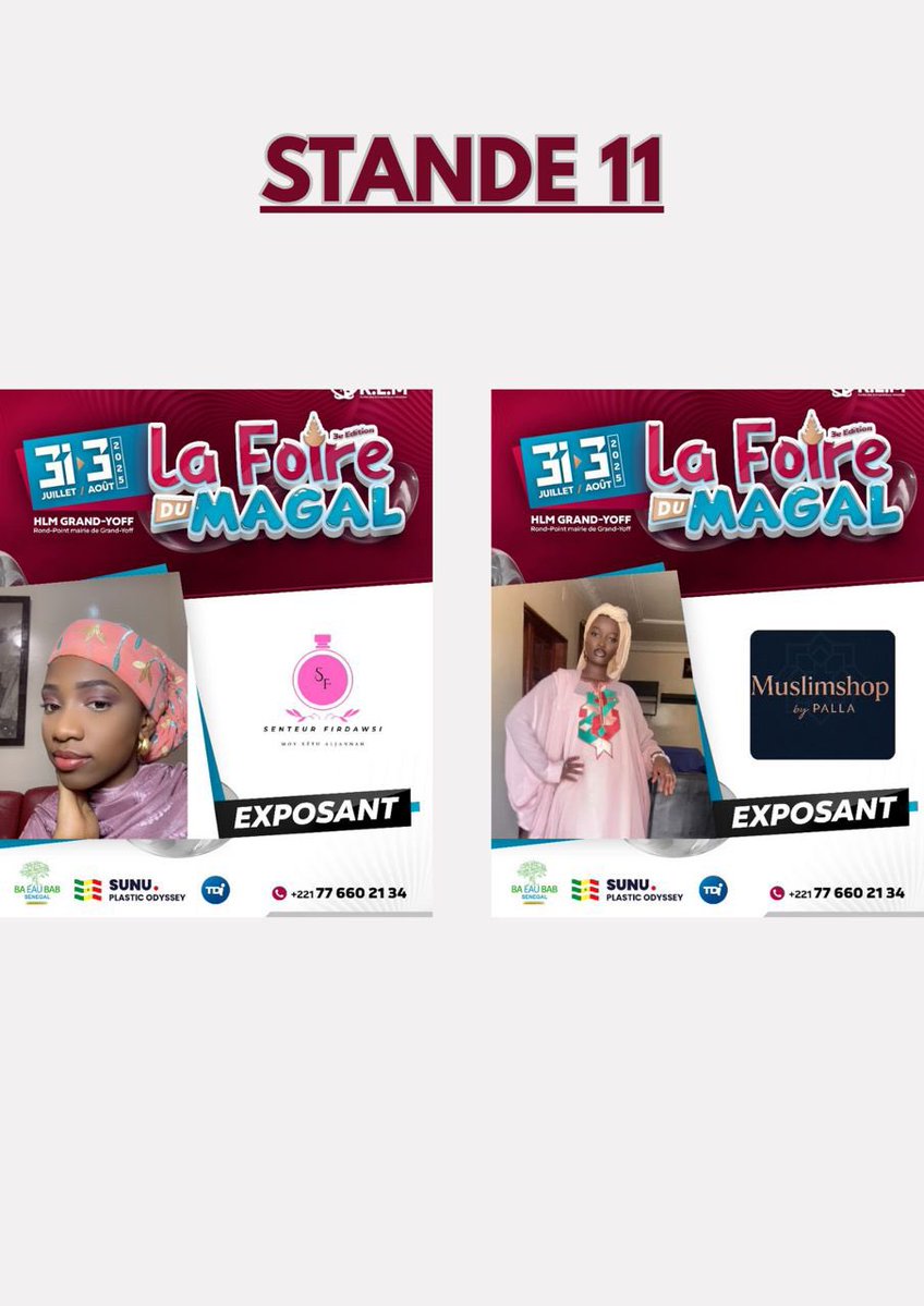 Ndaminata3's tweet image. Foire bi jeudi lay commencer ba dimanche
Diguéne nieuw holl limay diaye🥹 ?
#foiremagal2025
Stande 11