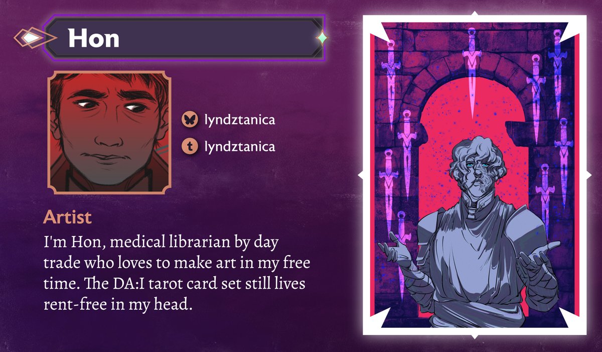 ✨Contributor Spotlight✨

Introducing Hon, who'll be joining us as an Artist!

Bluesky: bsky.app/profile/lyndzt…
Tumblr: tumblr.com/lyndztanica