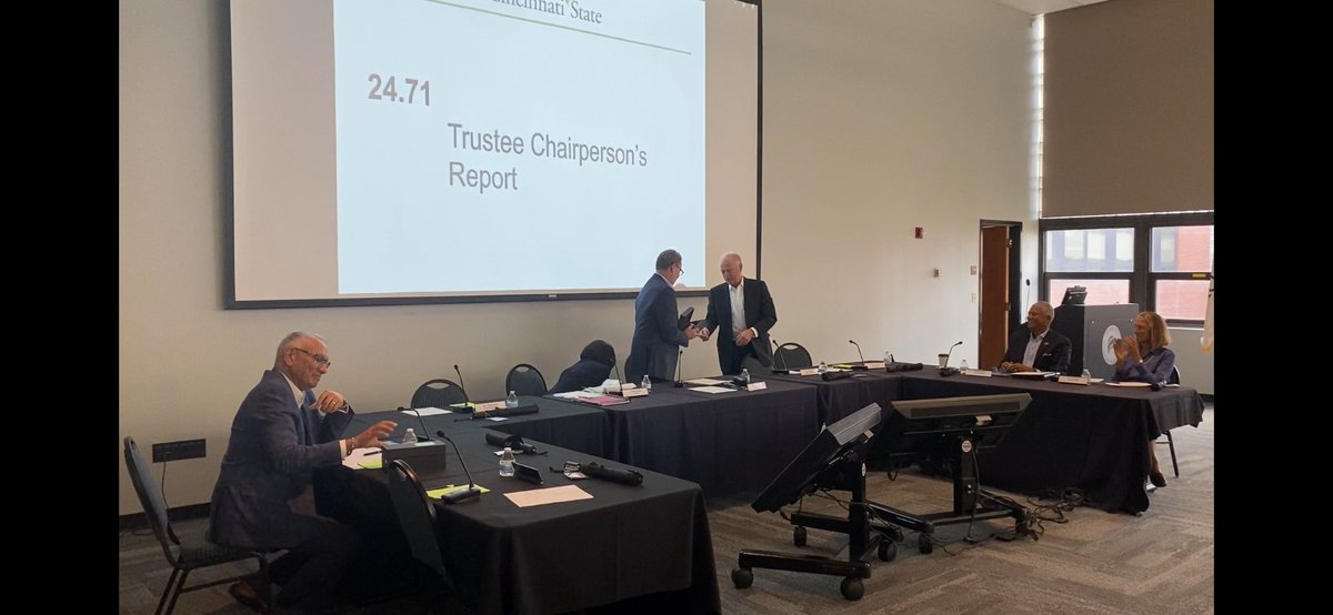 madamprezposey's tweet photo. A huge THANK YOU to @GeorgeVincent for over 10 years of dedicated service on the @CincinnatiState Board of Trustees! Your leadership and commitment to student success have left a lasting legacy. #HigherEd #ThankYou #CincyState #Leadership #BoardofTrustees https://t.co/Yoox8wxLVF