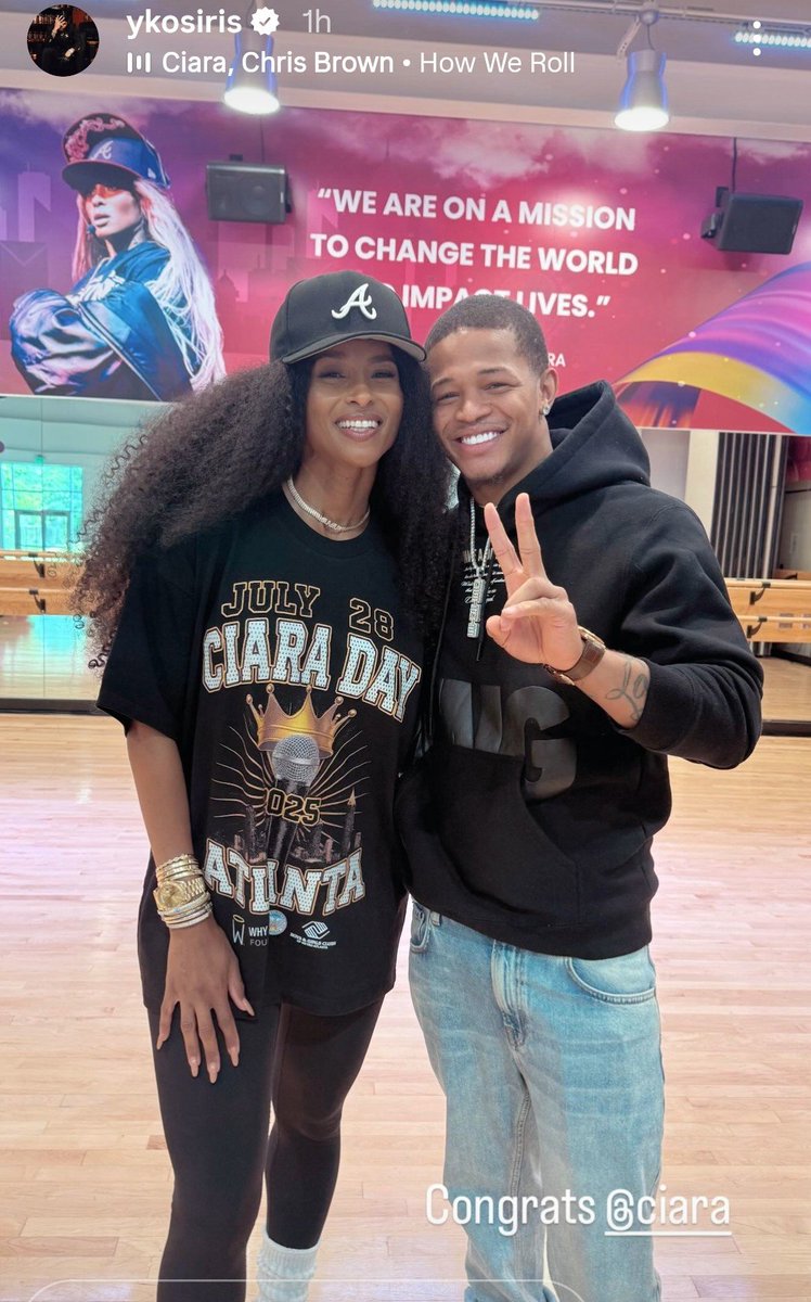 AllCiaraMedia's tweet image. .@ykOsiris congratulates @Ciara for opening the Why Not You Dance Studios in Atlanta on #CiaraDay 😍
