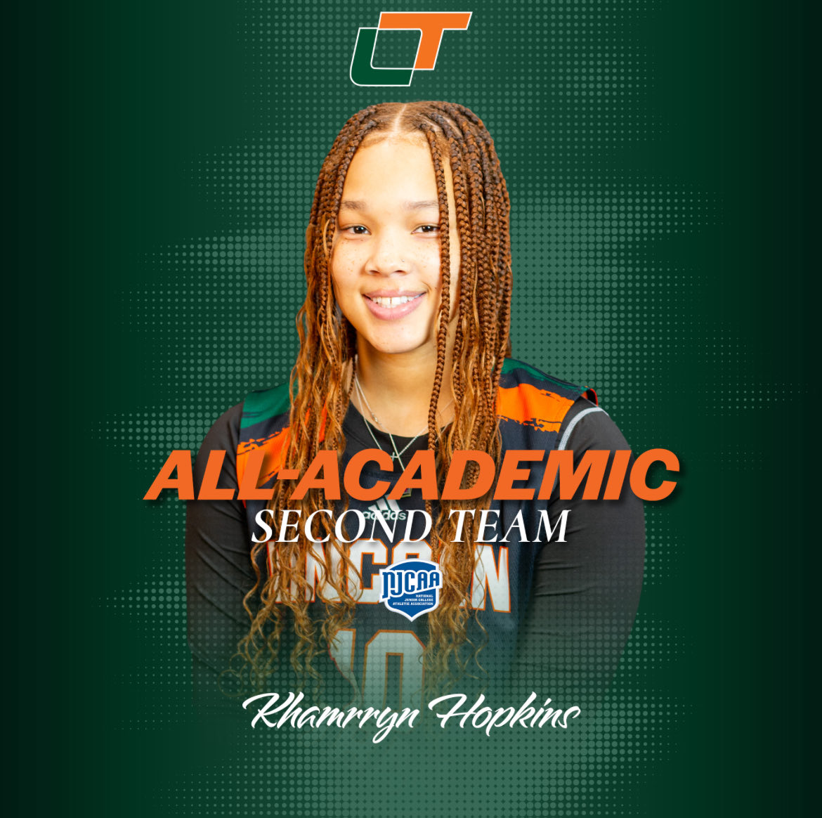 Congratulations Khamryn Hopkins All Academic Second Team