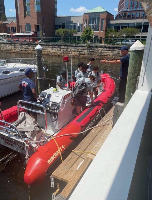 CambridgeMAFire's tweet image. I) Cambridge Police Youth Academy: Today, July 28th, was another busy training day for the members of the Cambridge Youth Police Academy.
They worked with the Cambridge Fire Marine Units, which included a visit to the Massachusetts State Police Marine Unit & a tour of the Harbor.