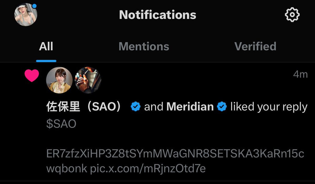 Heart drop

$SAO

ER7zfzXiHP3Z8tSYmMWaGNR8SETSKA3KaRn15cwqbonk