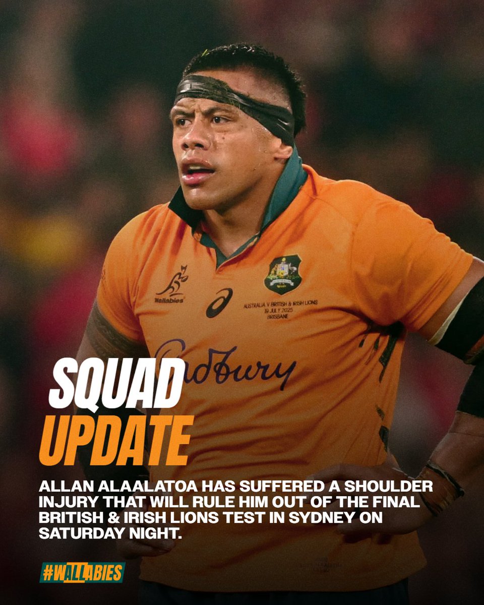 🤕 Wishing you a speedy recovery Al.

#Wallabies