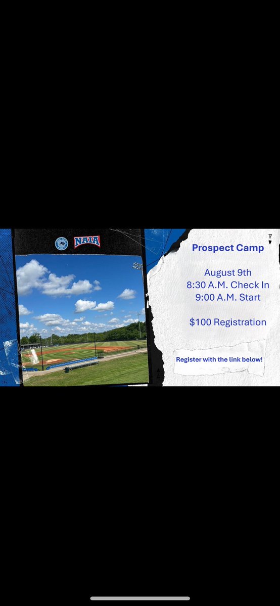 Still spots available in our prospect camp on August 9th!!!  Sign up below

docs.google.com/forms/d/e/1FAI…