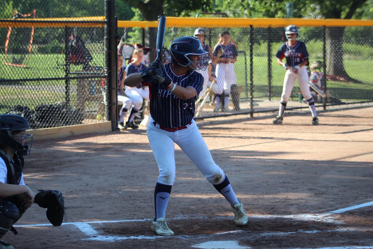 MaddieB_2028's tweet image. Rip City 14u played up in the 18U All American Tournament in Lowell. I went .409 at the plate with 9 hits and 9 rbi&apos;s. I pitched 20 innings with 15 k&apos;s and only gave up 6 earned runs. Our team smashed 68 hits total on the weekend ending our successful season. #goRC