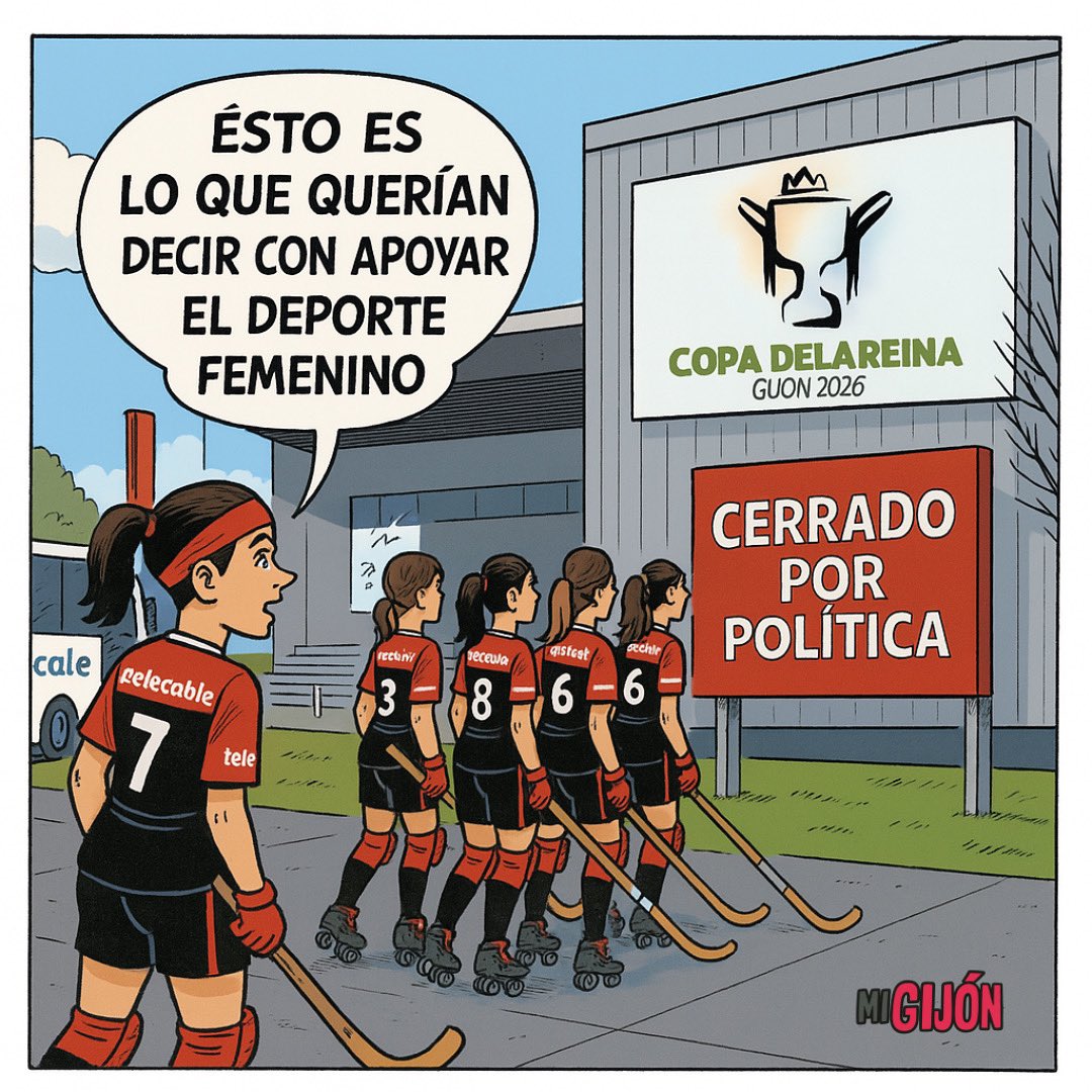 🎨 #laviñeta
Culebrón copero

“¿Cuántos clubs que sean campeones del mundo hay en la ciudad?” — La Copa de la Reina vuelve a escaparse de Gijón
.
.
.
#TelecableHC #ClubTelecable #TelecableGijón #hockey #hockeypatines #rollerhockey #deporte #OKLigaIberdrola #CopaDeLaReina