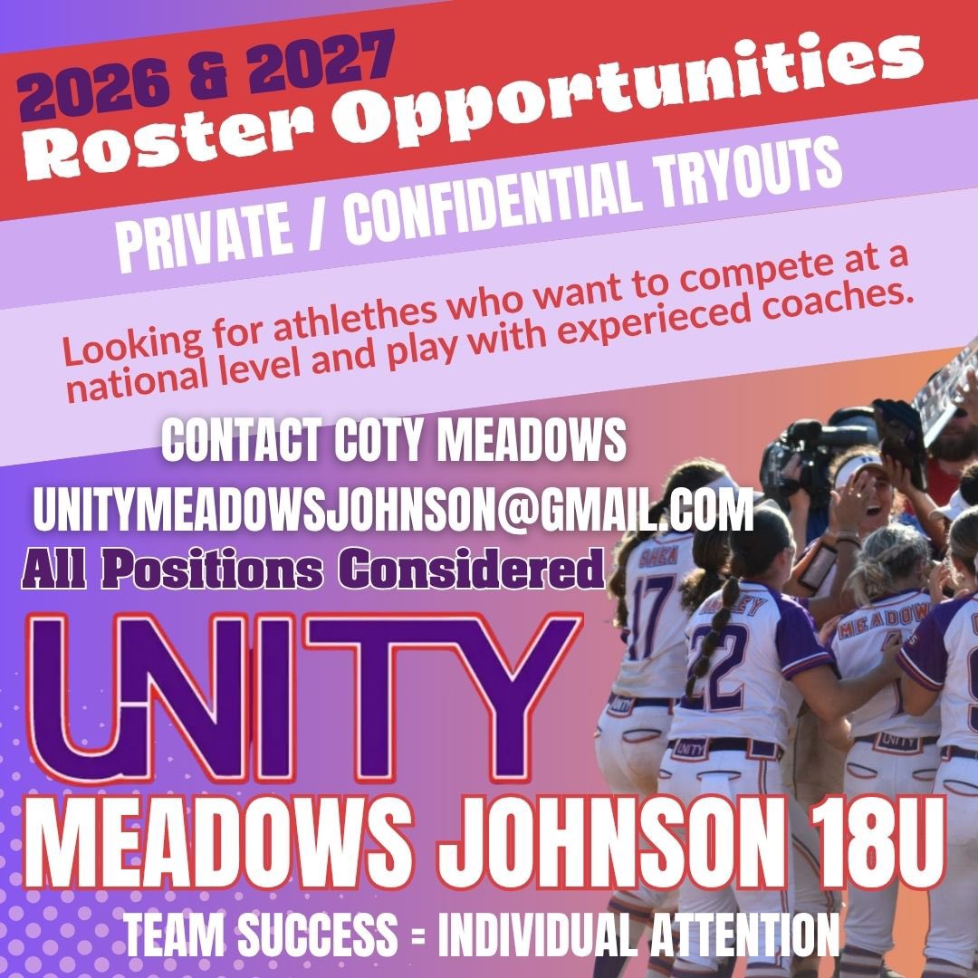 UnityMead_Luke's tweet image. Saying 💜Good 👋 to our 2025s🧡 means we are l👀king for perfect fit athletes that:

Embrace a family culture ✅

Has the desire and ability to 💪 on the National Stage 🏆✅

Understands the meaning of TEAM and being apart✅
 
💬 📧 📞 if you think you could be a 🔑🧩