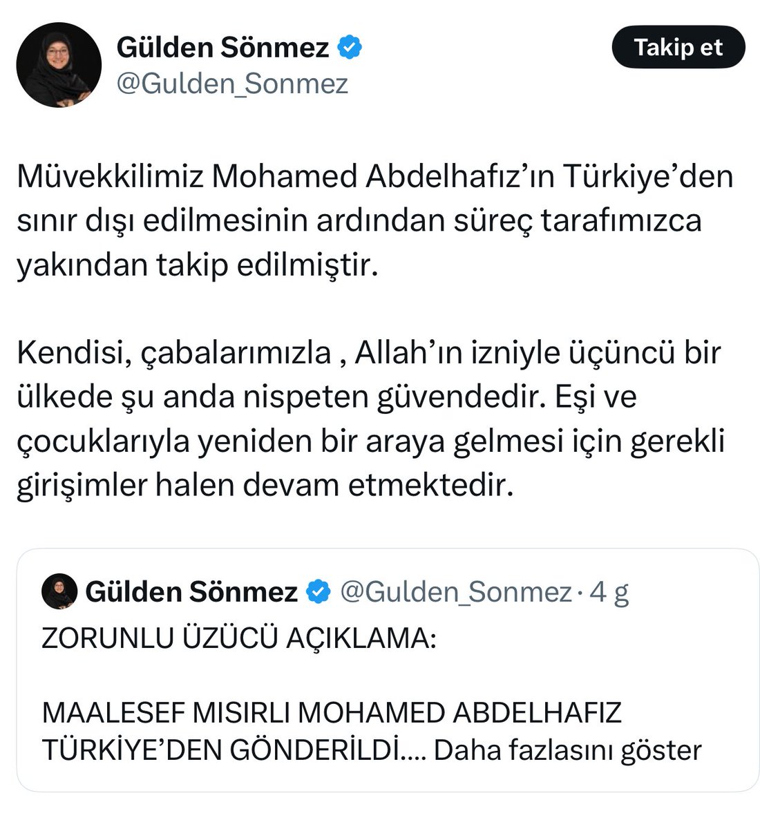 🔴|#İstanbul Havaalanında gözaltına alınarak ülkeden sınır dışı edilen Eğitimci Muhammed Abdülhafîz’in Mısır’a geri iade edilmediği ÜÇÜNCÜ BİR ÜLKEYE GÖNDERİLDİĞİ ORTAYA ÇIKTI!